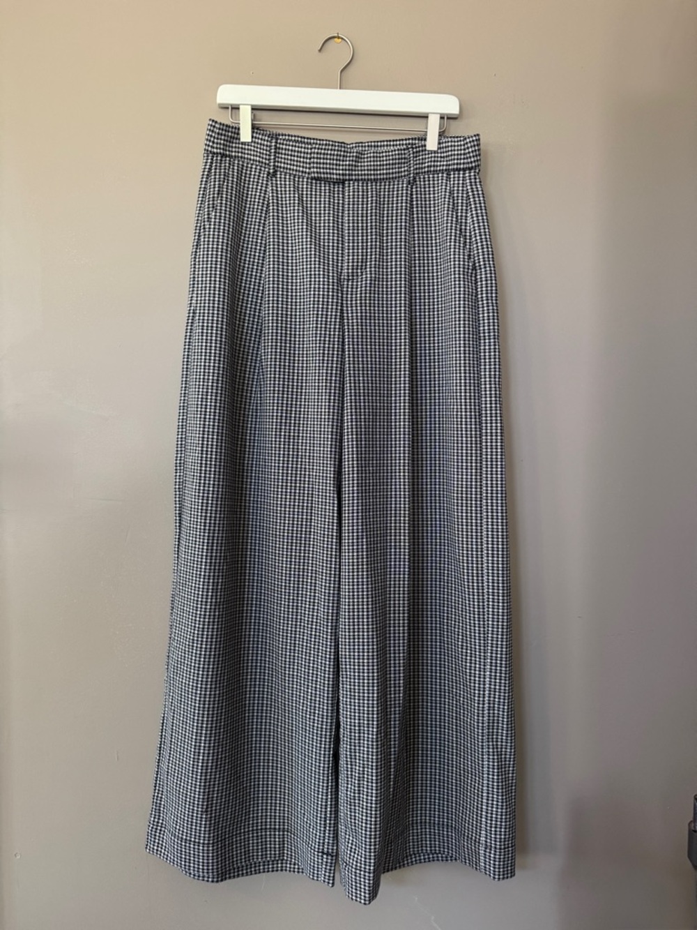 GAP Women's Wide-Leg Houndstooth Pants